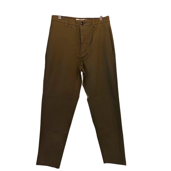 Department Five Mens George Trousers Army Green Slim Fit Size 30 Made In Italy - Picture 1 of 8